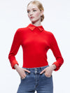 PORLA COLLARED SWEATER-BLACK/WHITE-ALICE + OLIVIA