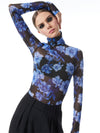 DELAINA LONG SLEEVE TURTLENECK MESH TOP-ALICE + OLIVIA