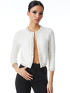 AKIRA EMBELLISHED TEXTURED CARDIGAN-ALICE + OLIVIA