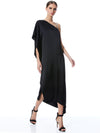 TAE CRYSTAL STRAP ASYMMETRICAL MAXI DRESS-Black-ALICE + OLIVIA
