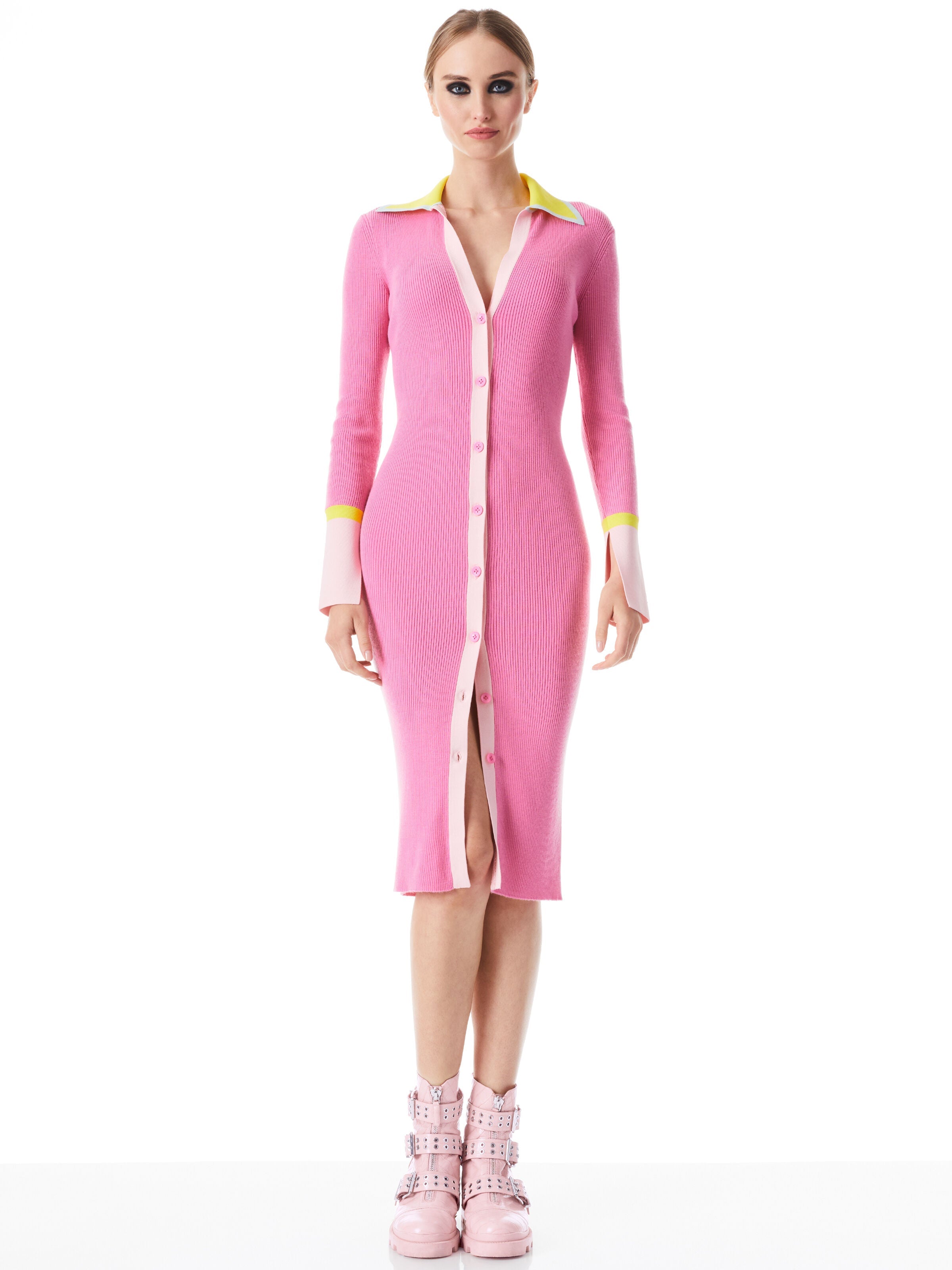 ALCINA BUTTON DOWN CARDIGAN DRESS-PRIMROSE MULTI-ALICE + OLIVIA