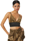 CARLI EMBELLISHED BRA TOP-BLACK/BRONZE-ALICE + OLIVIA