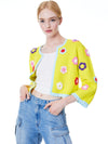 ANDERSON FLOWER CROCHET CARDIGAN-CANARY-ALICE + OLIVIA
