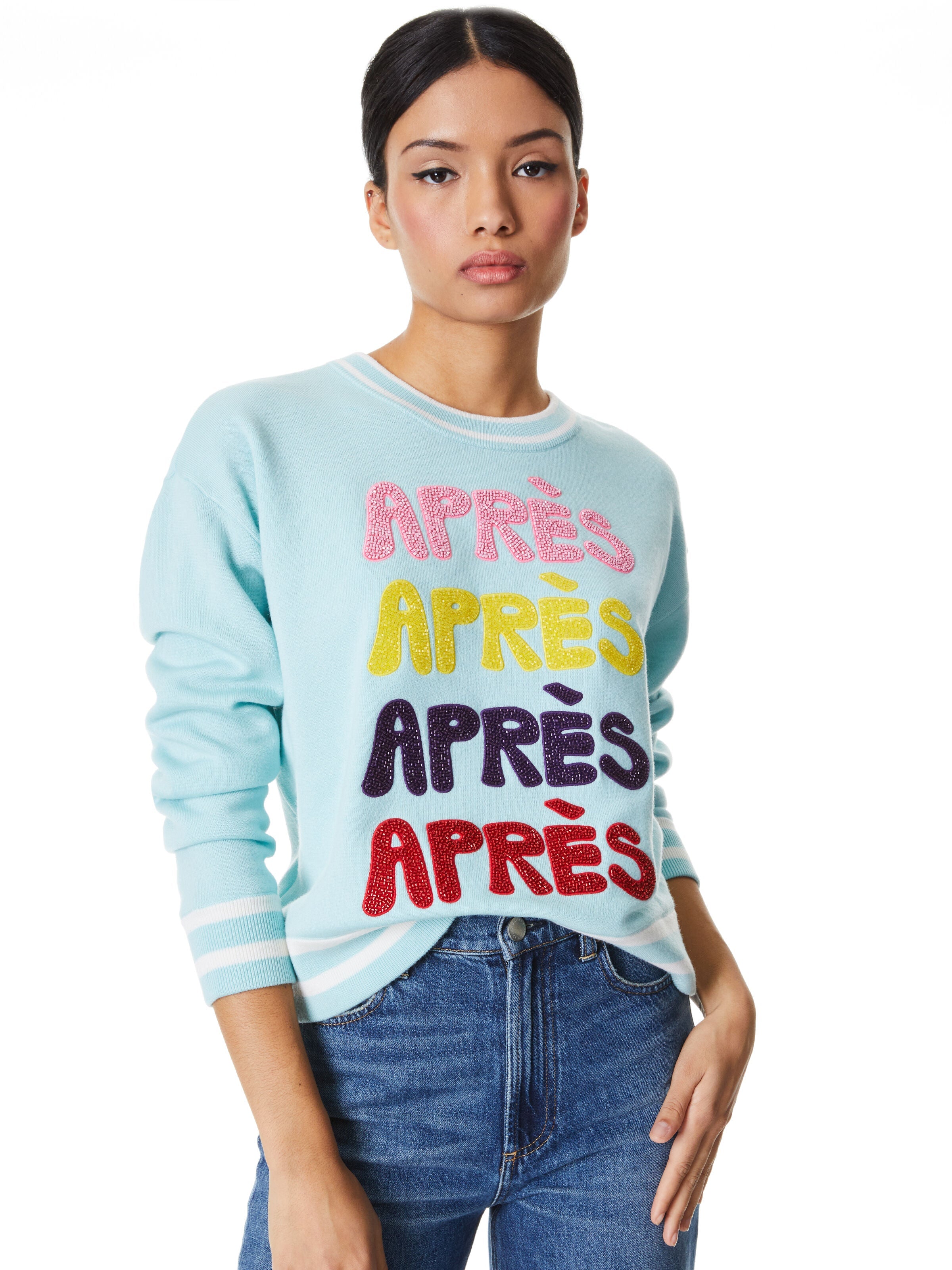 GLEESON EMBELLISHED PULLOVER-ALICE + OLIVIA