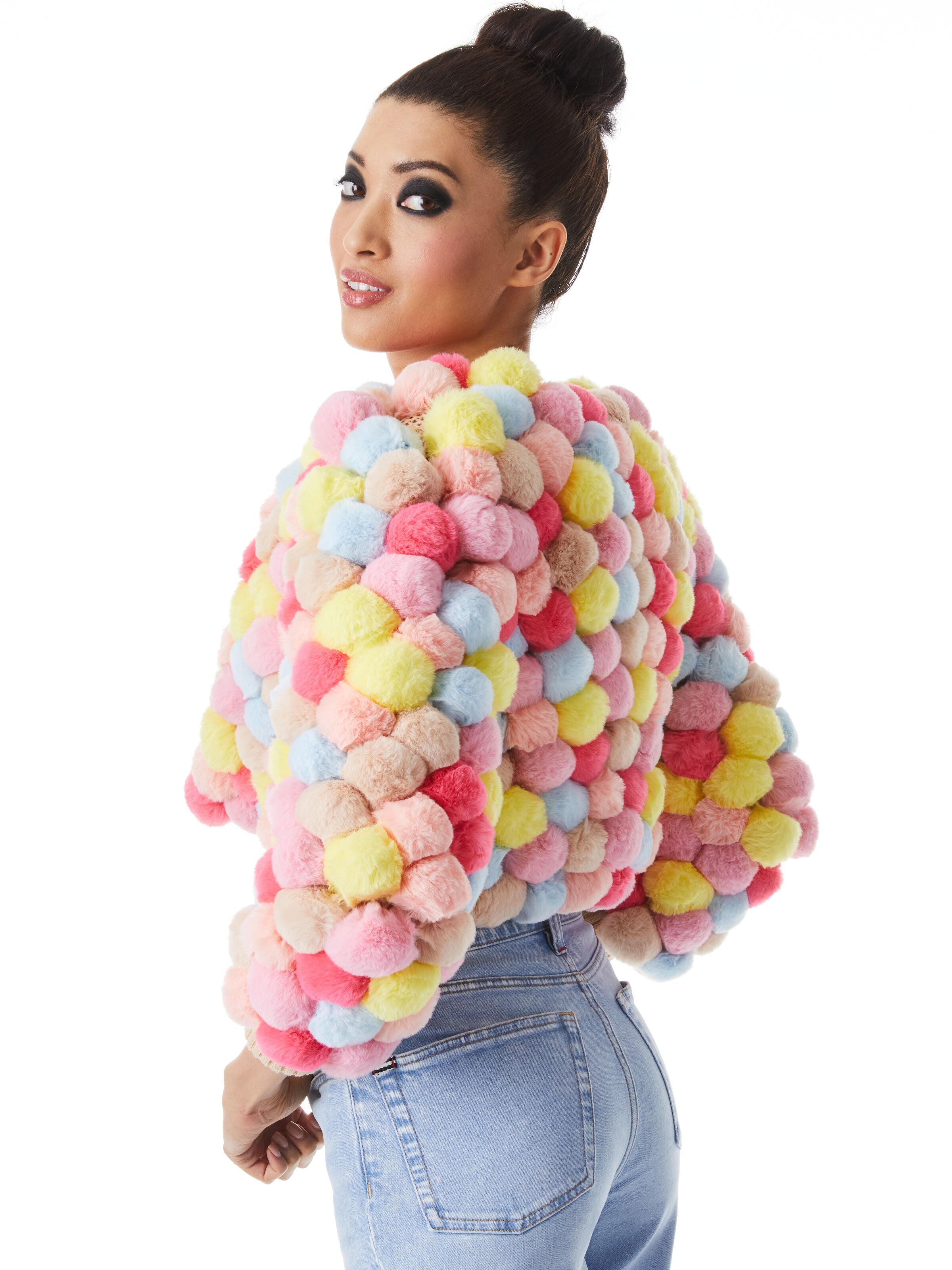 FAWN POM POM JACKET-ALICE + OLIVIA