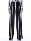POMPEY HIGH WAISTED PLEATED PANTS-MODERN VERTICAL STRIPE BLK/OWT-ALICE + OLIVIA