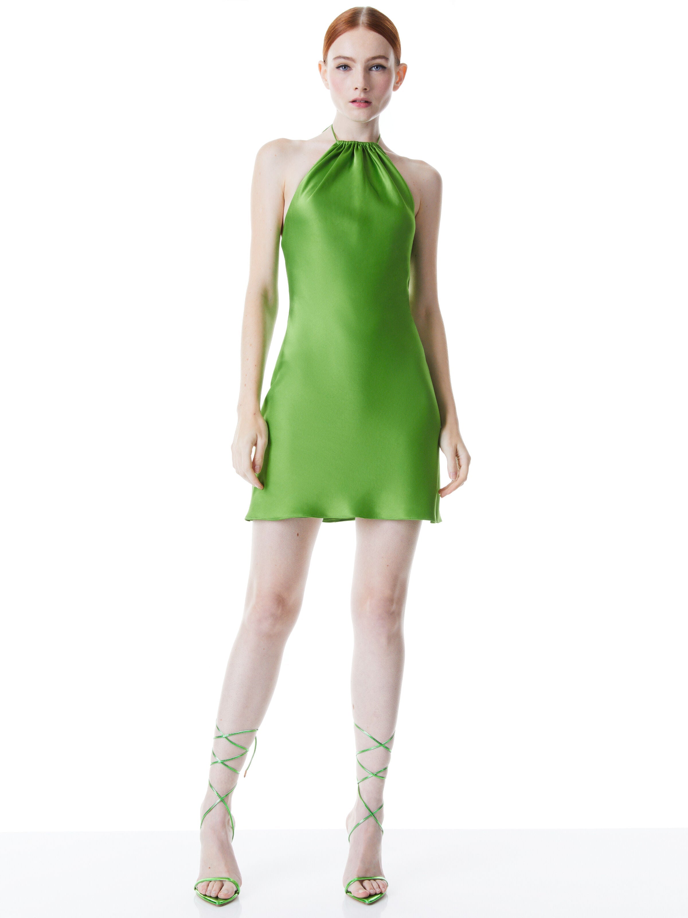 ZUMI A-LINE MINI DRESS-Black-ALICE + OLIVIA