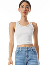 ALLEN EMBELLISHED NECK RIBBED TANK-Black-ALICE + OLIVIA