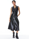 CONAN VEGAN LEATHER BELTED VEST-ALICE + OLIVIA