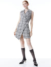 MERI SLEEVELESS DOUBLE BREASTED MINI DRESS-ALICE + OLIVIA