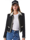 KIDMAN PEARL EMBELLISHED COLLARED JACKET-ALICE + OLIVIA