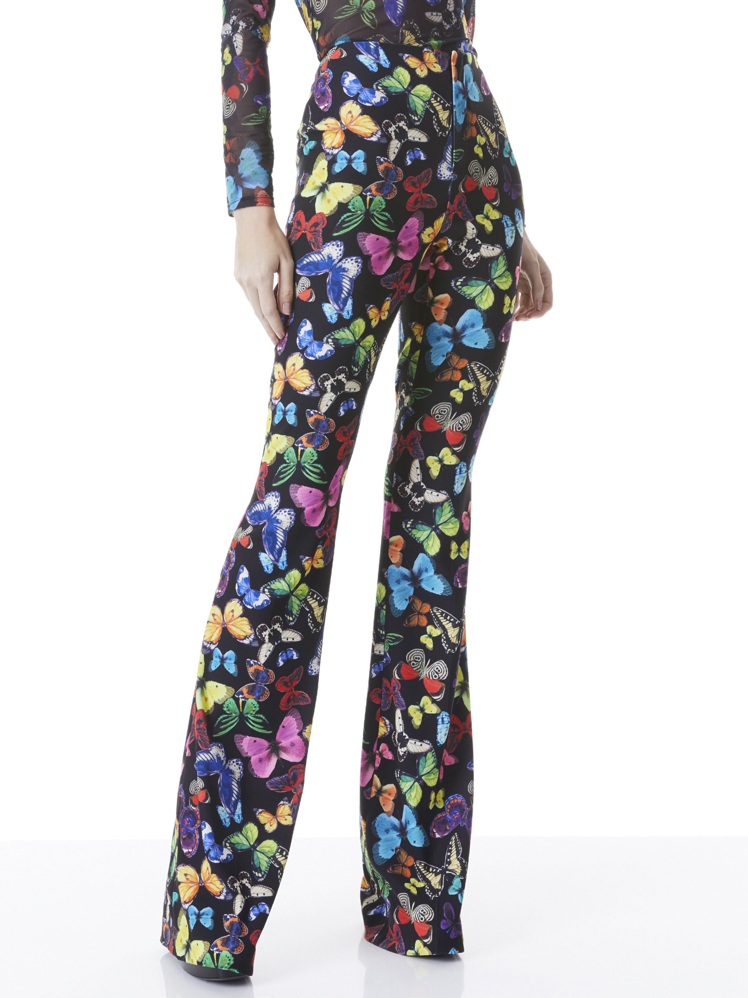 TEENY BOOTCUT PANT-BUTTERFLY HIGH BLACK-ALICE + OLIVIA