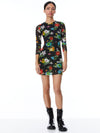 DELORA LONG SLEEVE MINI DRESS-ATRIUM FLORAL SM-ALICE + OLIVIA