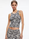 ALLEN CREWNECK SLEEVELESS TANK-ZEBRA-ALICE + OLIVIA