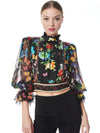 CAMREIGH BLOUSON SLEEVE BLOUSE-ALICE + OLIVIA