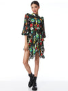 MILDA BUTTON FRONT BELTED MINI DRESS-ATRIUM FLORAL SM-ALICE + OLIVIA