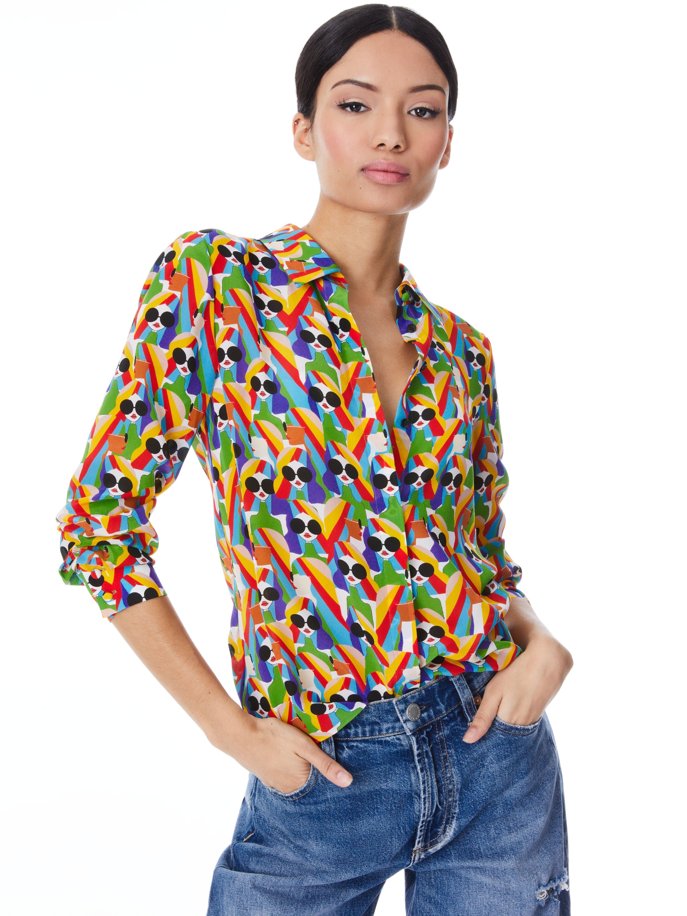 WILLA SILK BLOUSE-ALICE + OLIVIA