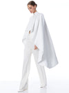 SUSANNE HIGH LOW COLLARED CAPE-OFF WHITE-ALICE + OLIVIA