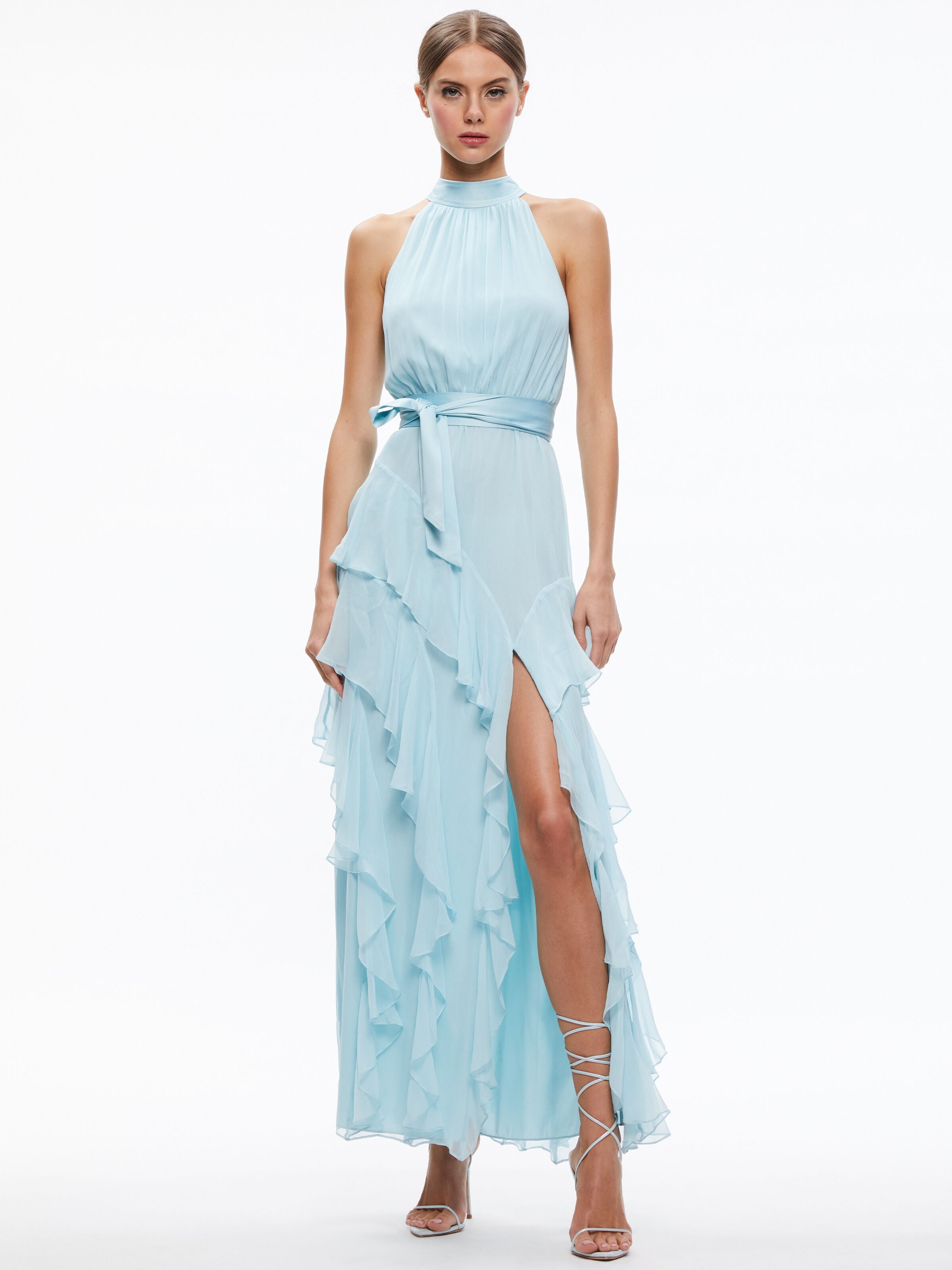 EMELIA HALTER NECK GOWN-ALICE + OLIVIA