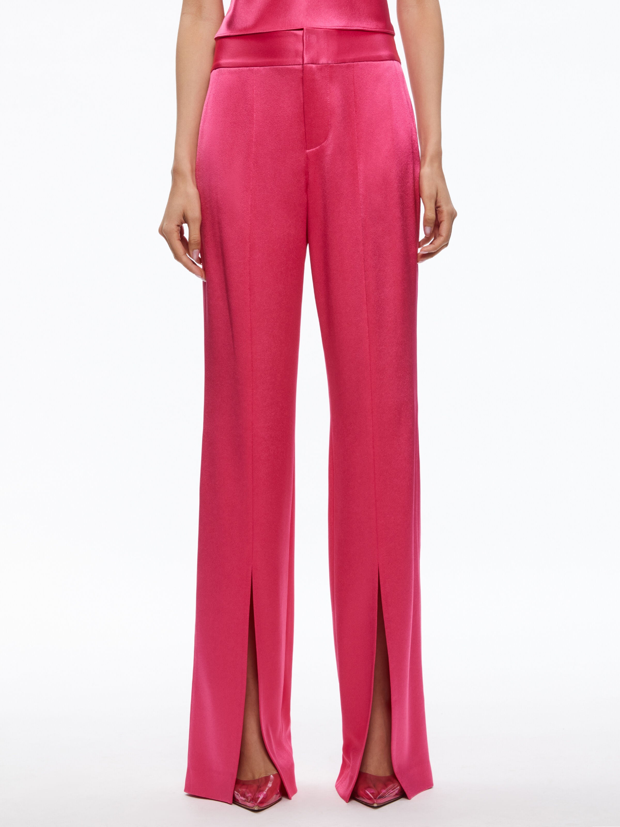 JODY HIGH WAISTED FRONT SLIT PANT-ALICE + OLIVIA