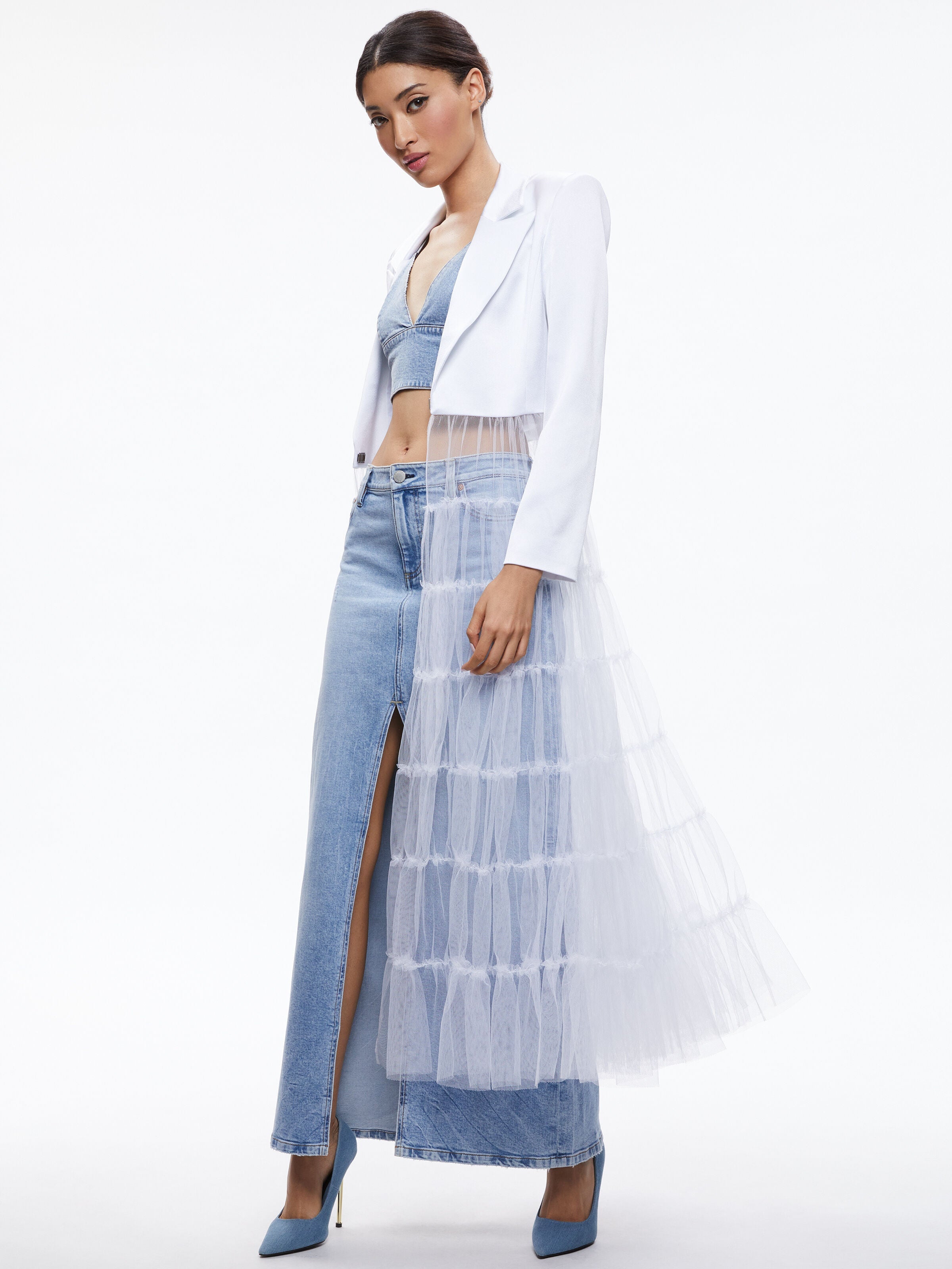 EVERLY TULLE BLAZER-ALICE + OLIVIA