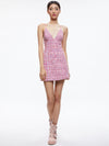 CARLI SPGHETTI STRAP TWEED DRE-CANDY/WHITE-ALICE + OLIVIA