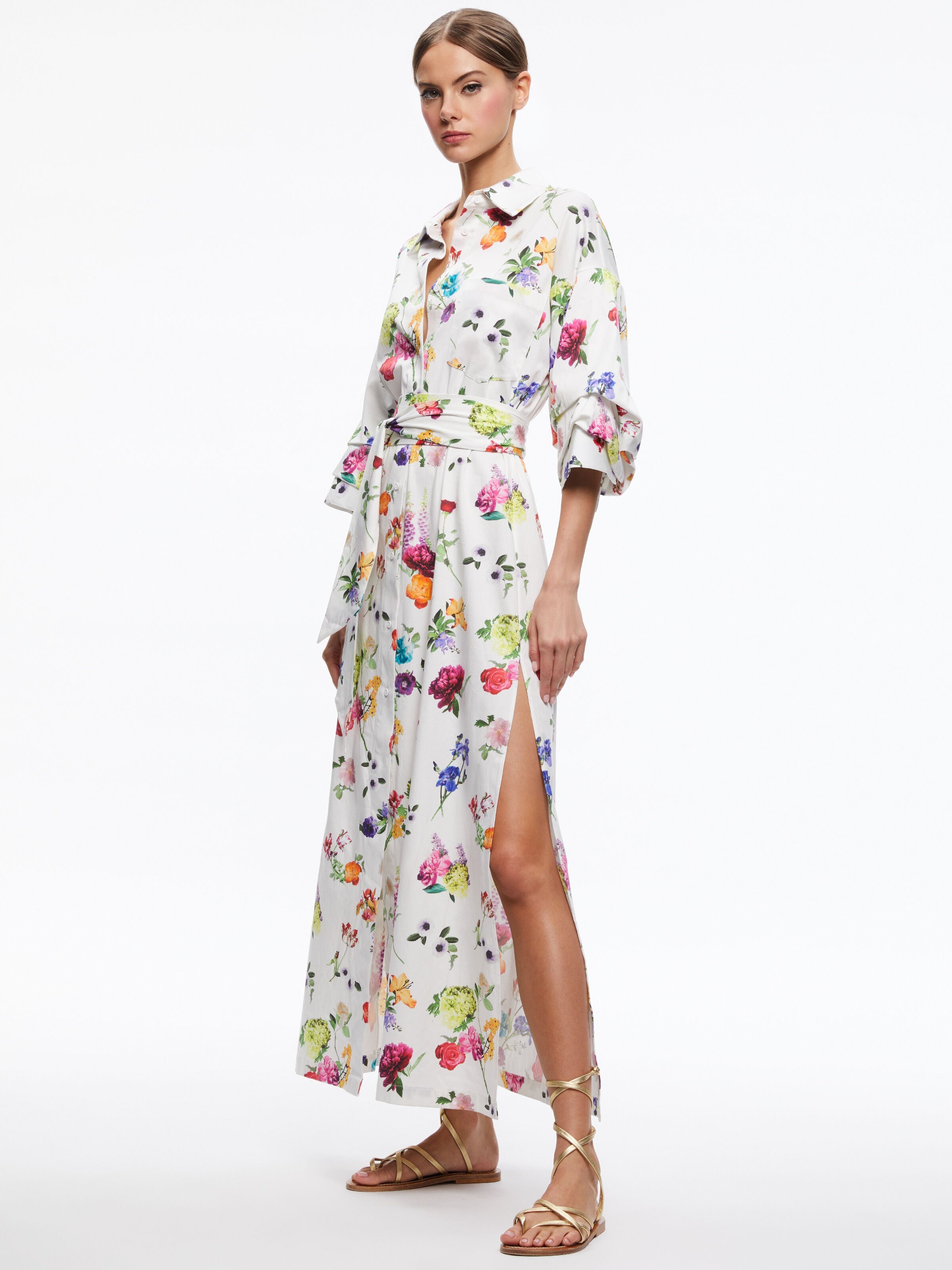 TANIKA BUTTON FRONT MAXI DRESS-ALICE + OLIVIA