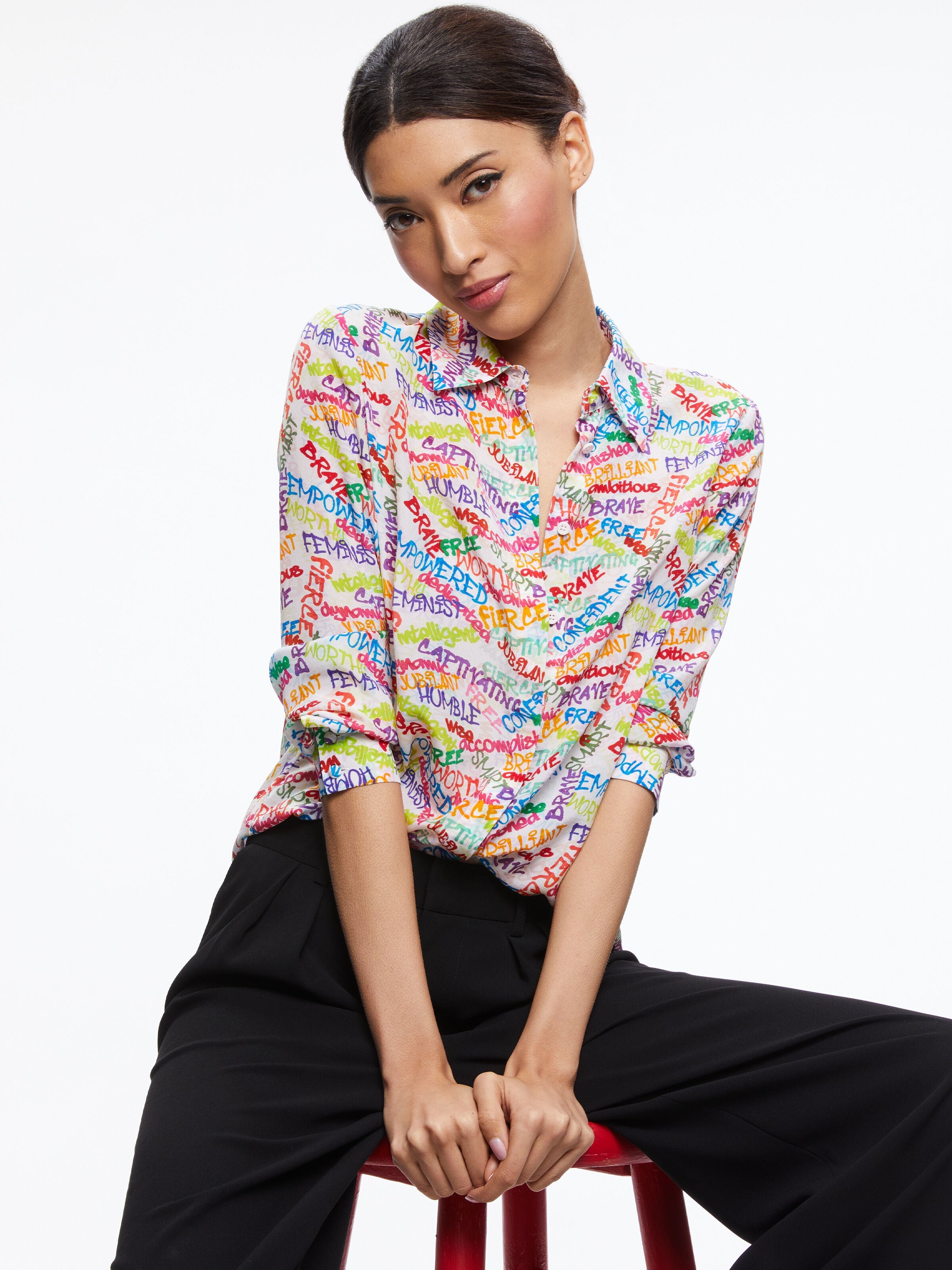 WILLA SILK BLOUSE-ALICE + OLIVIA