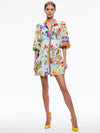 BERTHA PUFF SLEEVE MINI DRESS-ALICE + OLIVIA