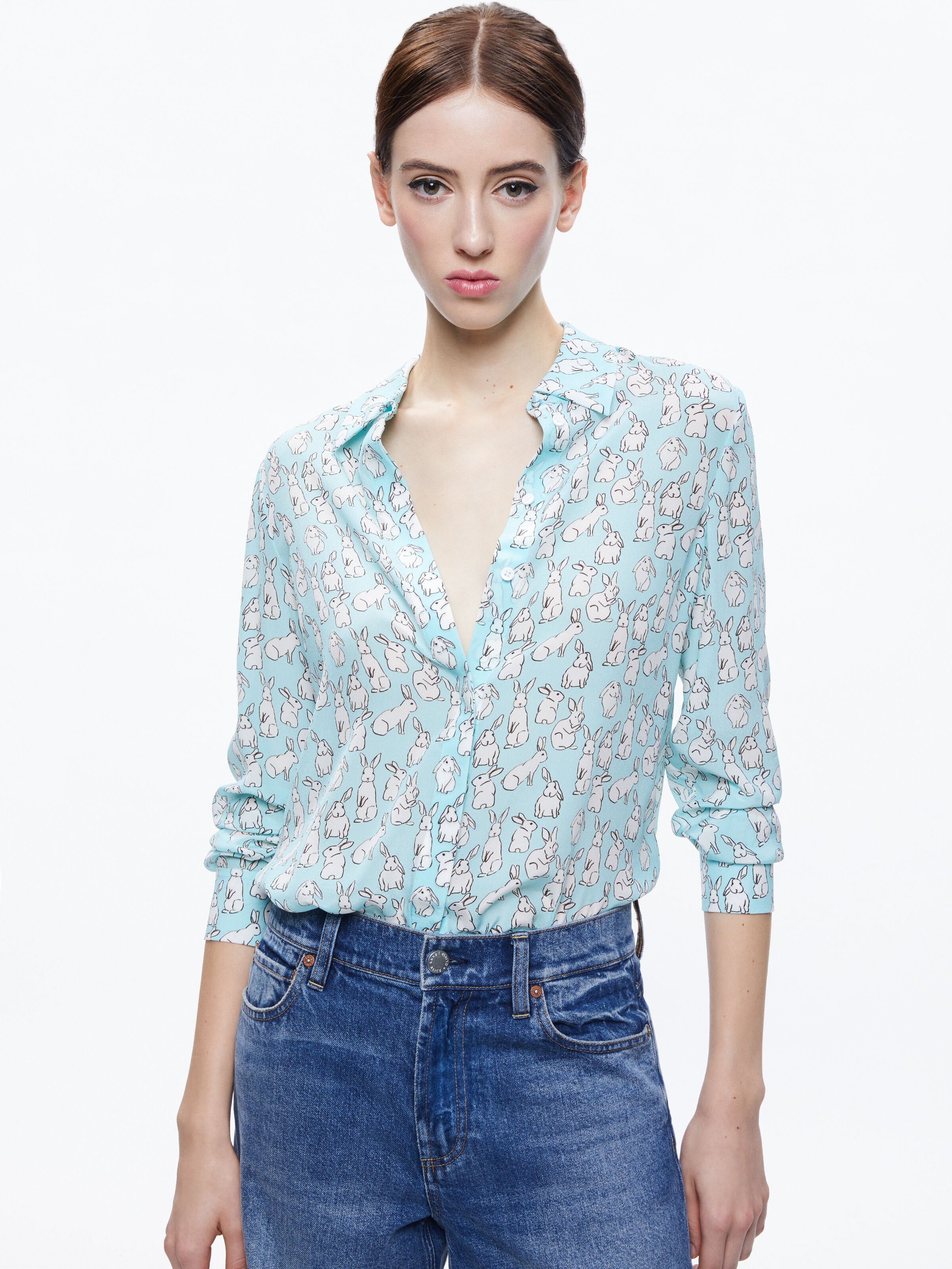 WILLA SILK BLOUSE-ALICE + OLIVIA
