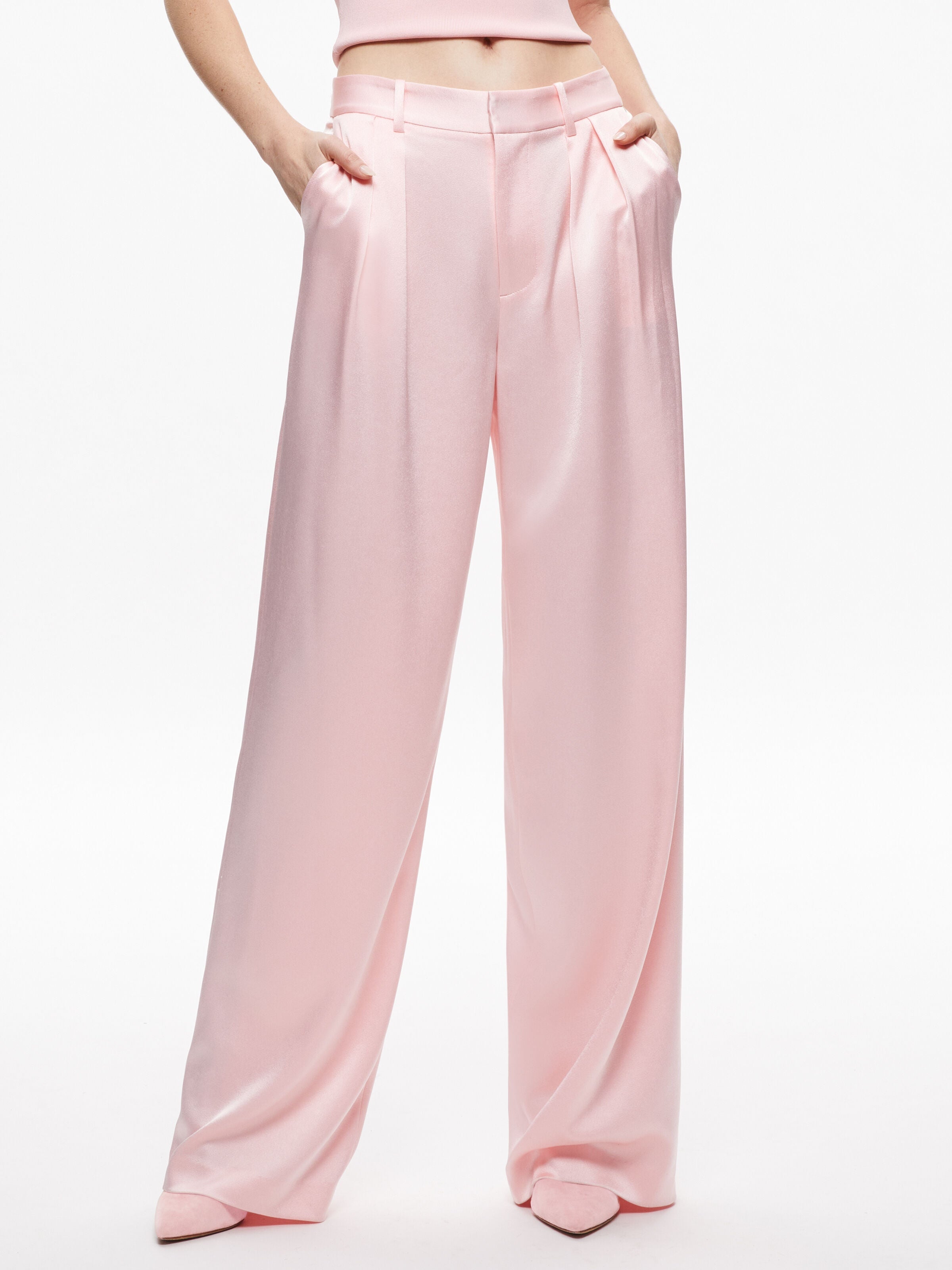 POMPEY HIGH WAISTED PLEATED PANT-PETAL-ALICE + OLIVIA