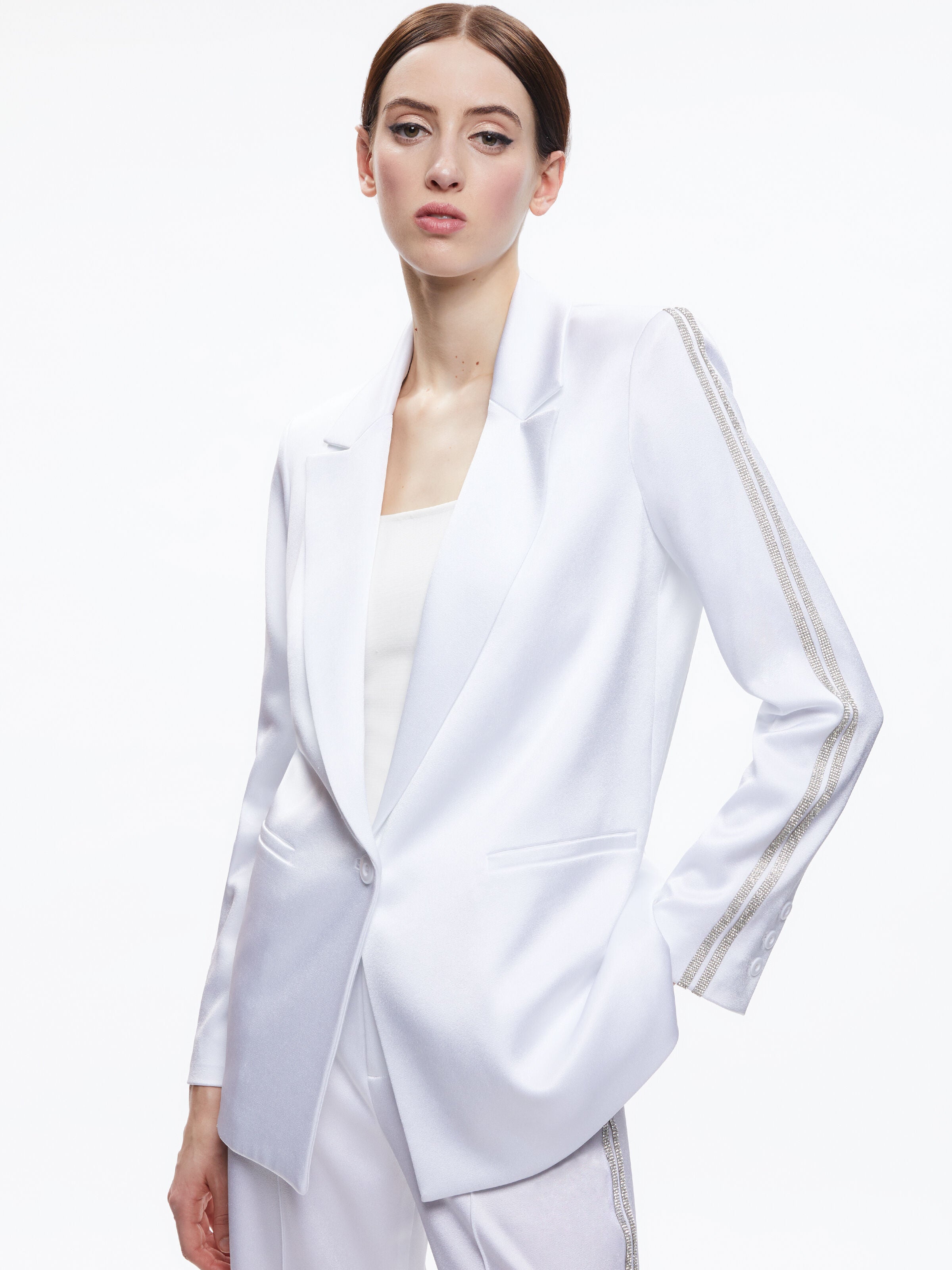 DENNY BLAZER WITH CRYSTAL TRIM-ALICE + OLIVIA