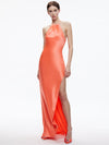 ZUMI OPEN BACK HALTER MAXI DRESS-CORAL SUNSET-ALICE + OLIVIA
