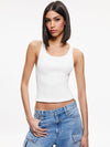 AMBERLY SCOOP NECK RIBBED TANK-ALICE + OLIVIA