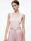 AMBERLY SCOOP NECK RIBBED TANK-ALICE + OLIVIA