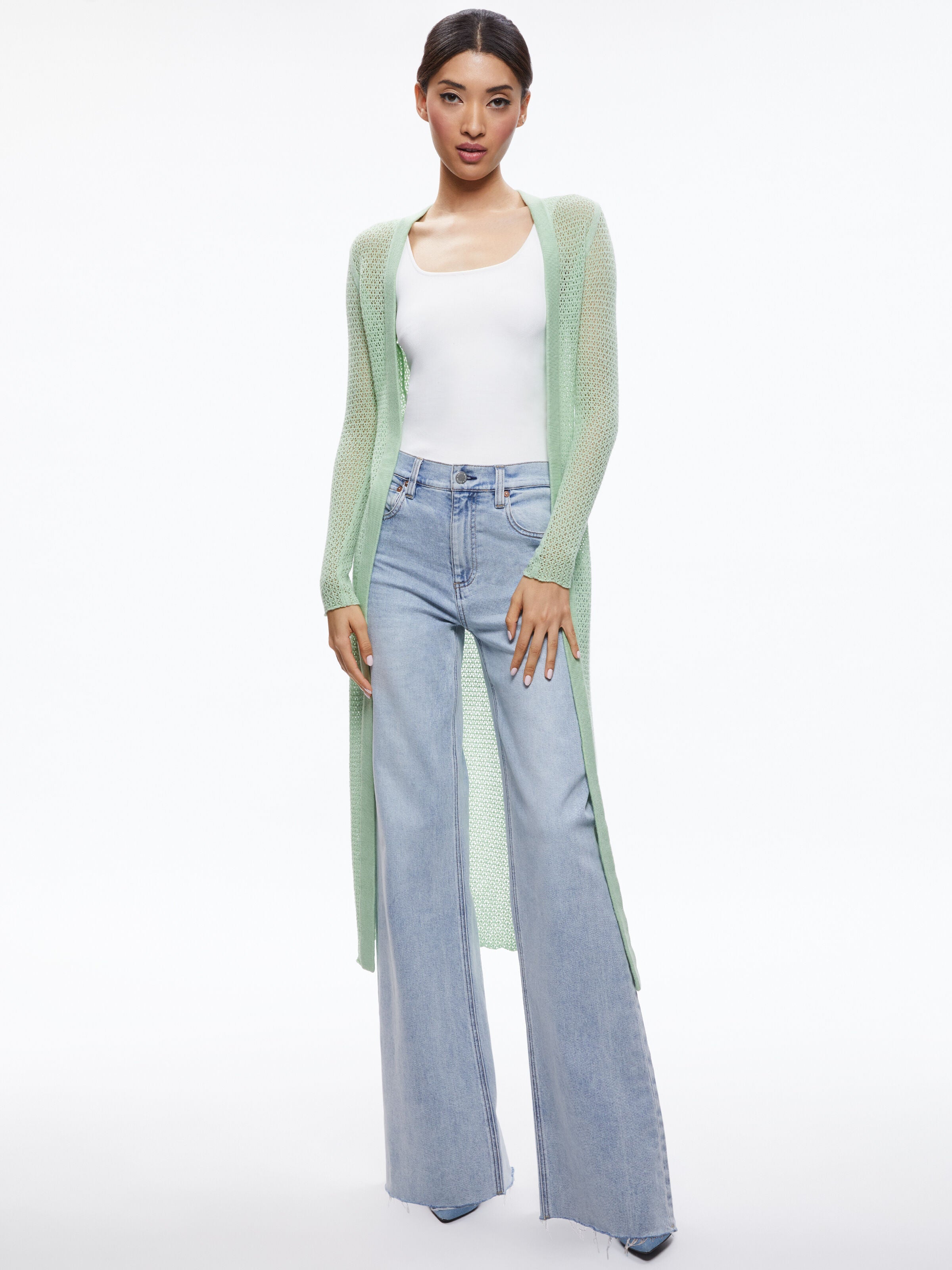 ALAIR POINTELLE SWEATER DUSTER-ALICE + OLIVIA