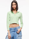 LIDELL CROPPED ZIP UP HOODIE-PETAL-ALICE + OLIVIA