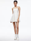 AUTUMN VEGAN LEATHER FIT FLARE DRESS-OFF WHITE-ALICE + OLIVIA