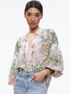 JULIUS BLOUSON SLEEVE TIE FRONT TOP-FLORAL FEST-ALICE + OLIVIA