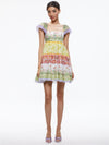 TAMIA PUFF SLEEVE BABYDOLL MINI DRESS-ALICE + OLIVIA