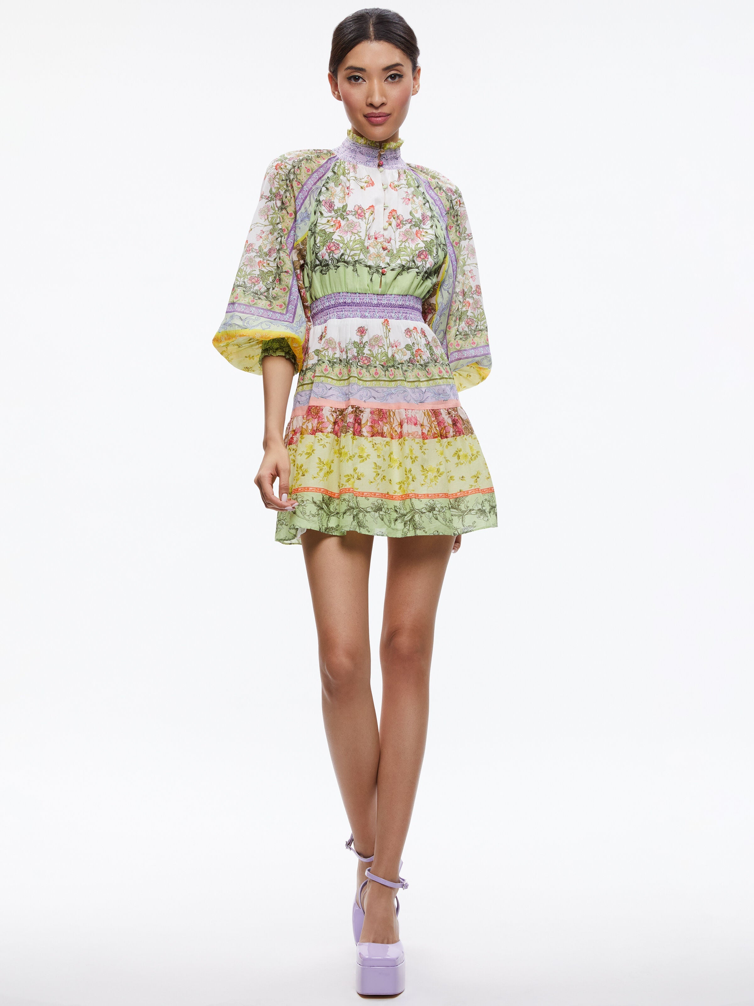 LAVINIA BLOUSON SLEEVE MINI DRESS