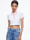 KIT CROPPED FITTED POLO SHIRT-ALICE + OLIVIA