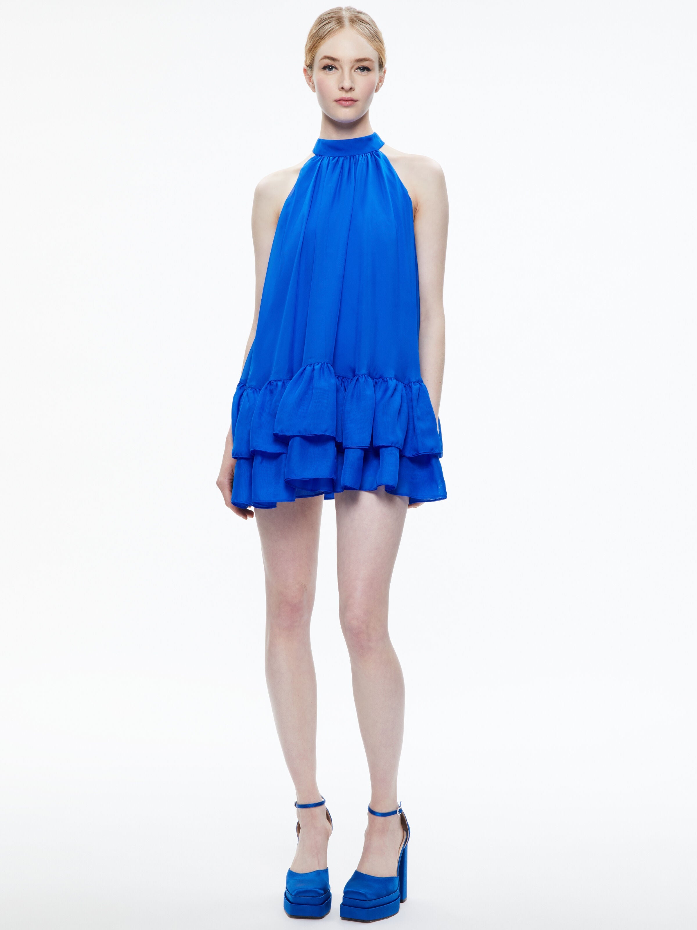 ERNA TIE BK HALTER NK MINI DRE-ALICE + OLIVIA