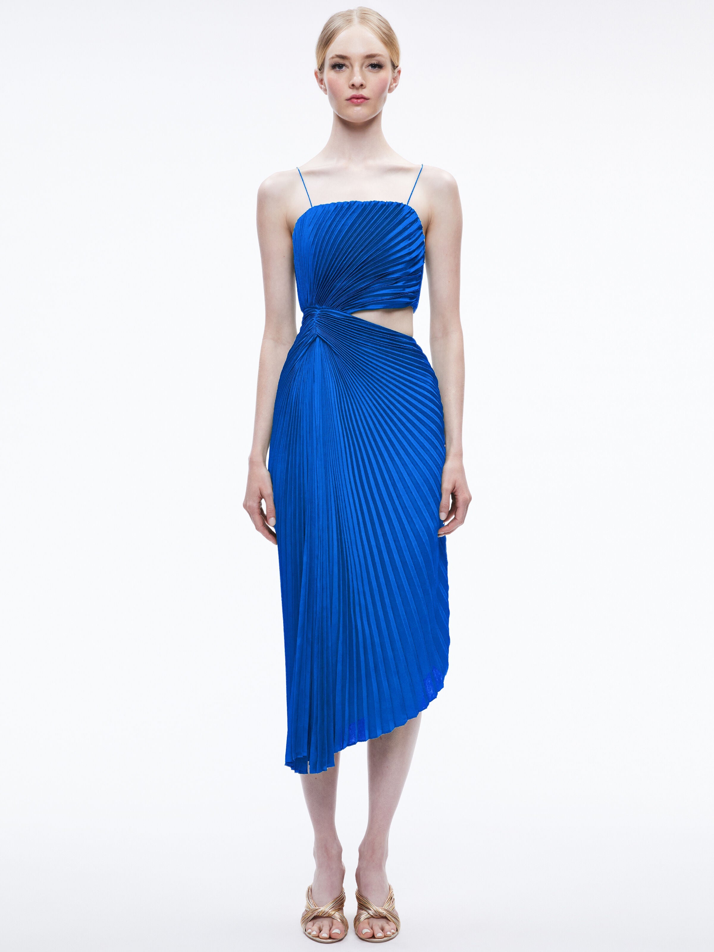 FAYETH SPGHTI STRP ASYM DRESS-SAPPHIRE-ALICE + OLIVIA