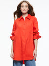 FINELY OVERSIZED LINEN BUTTON DOWN SHIRT-ALICE + OLIVIA