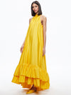 JOVIE HALTER NECK RUFFLE MAXI DRESS-ALICE + OLIVIA