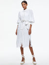 SHANLEY EMBROIDERED BUTTON FRONT MIDI DRESS-ALICE + OLIVIA