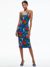 DELORA SPAGHETTI STRAP FITTED MIDI DRESS-ALICE + OLIVIA