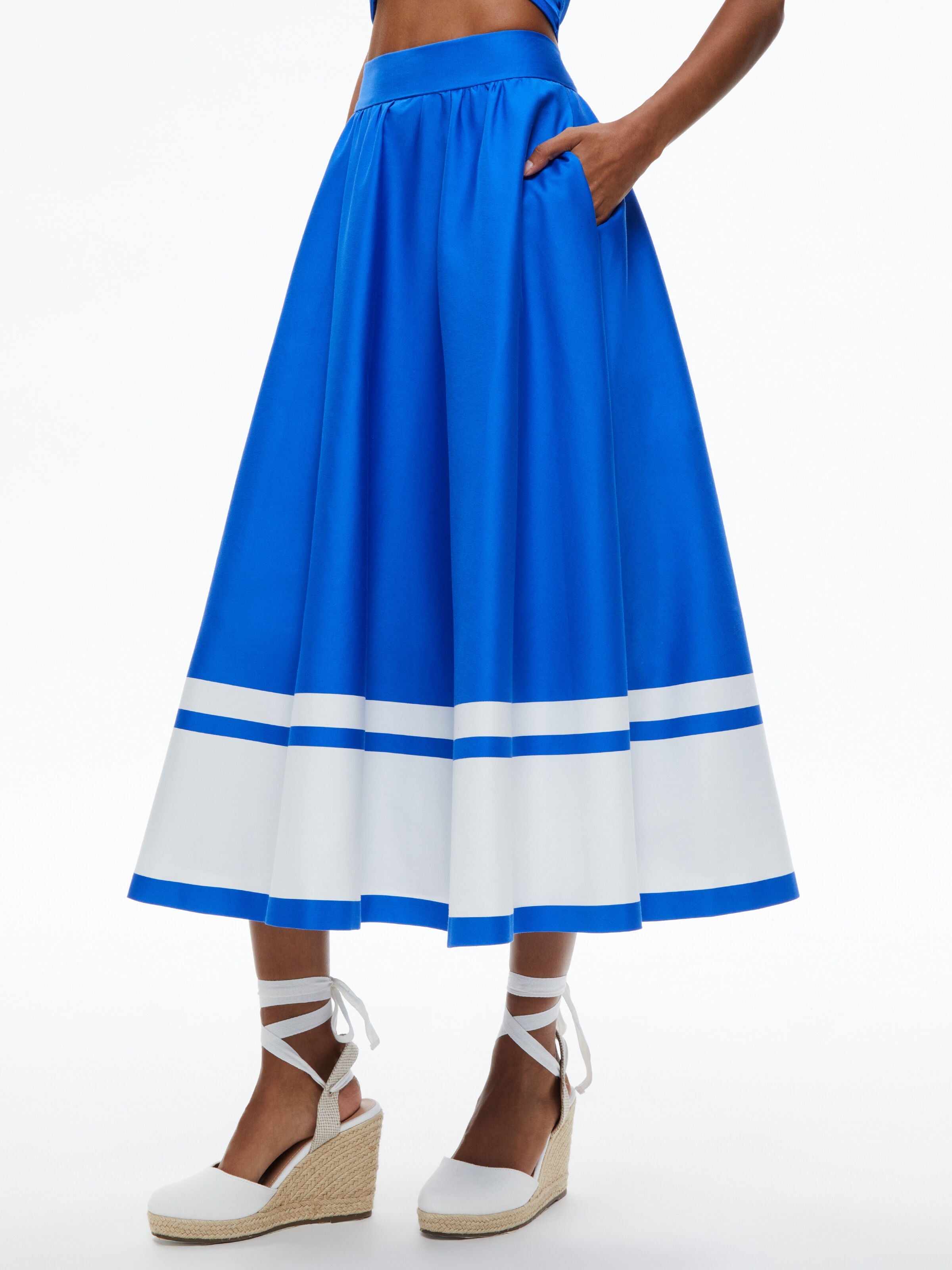 EARLA HIGH WAISTED MIDI SKIRT-ALICE + OLIVIA
