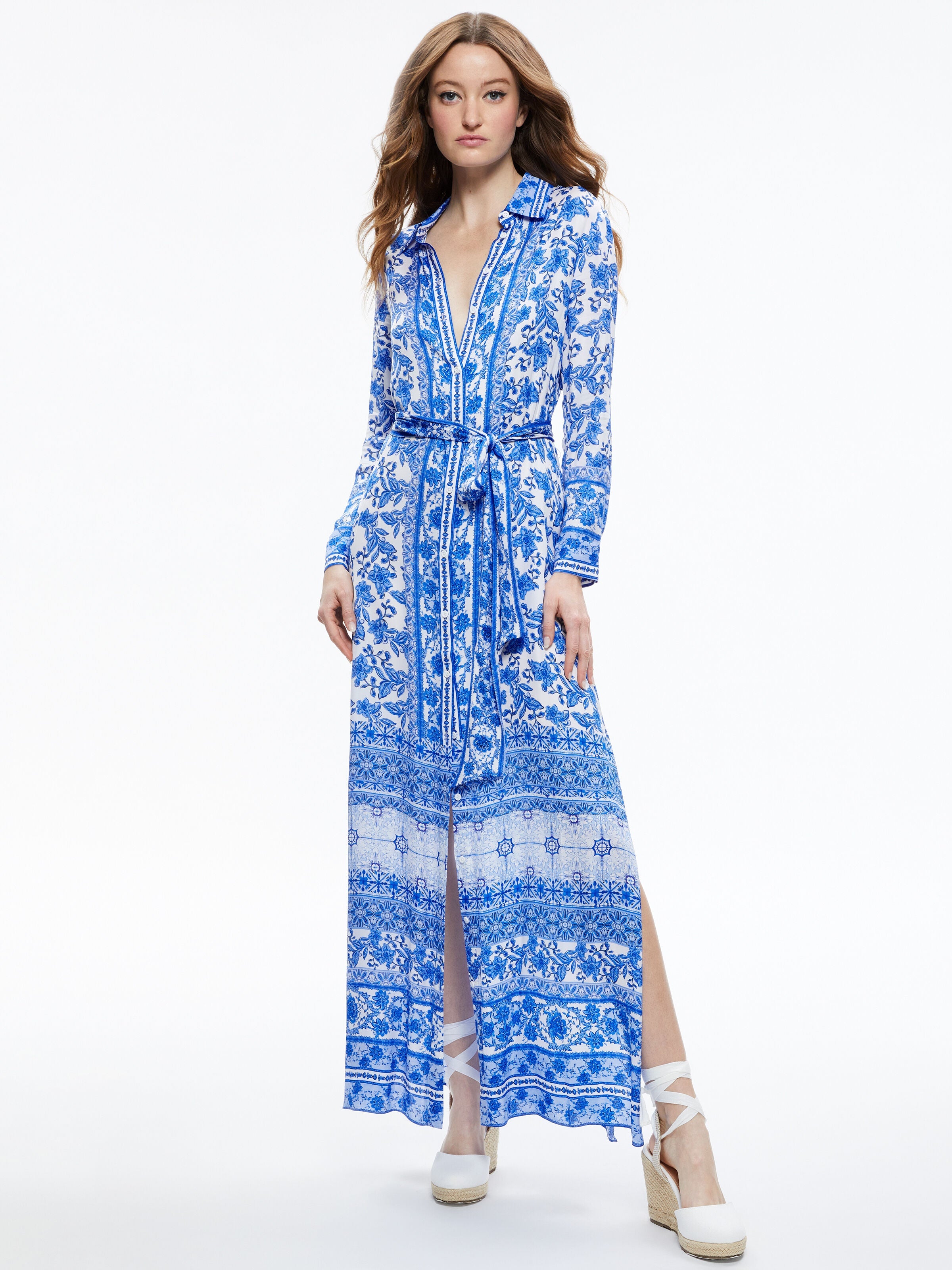 CHASSIDY MAXI SHIRT DRESS-ALICE + OLIVIA